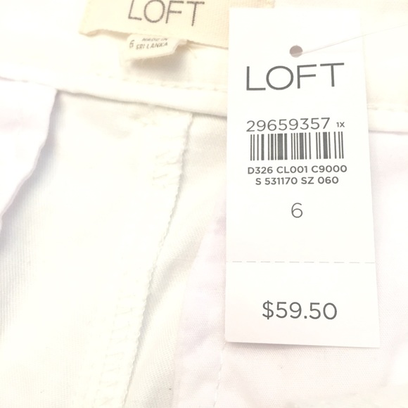 NWT White Loft Shorts - Picture 2 of 5